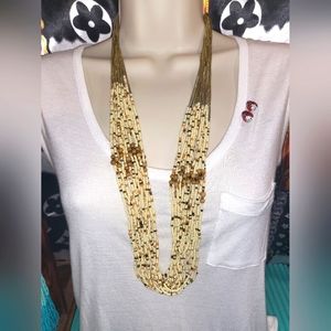 16 Inch Ivory Calm Seas by Joia Small Beaded Necklace Red Dress Boutique